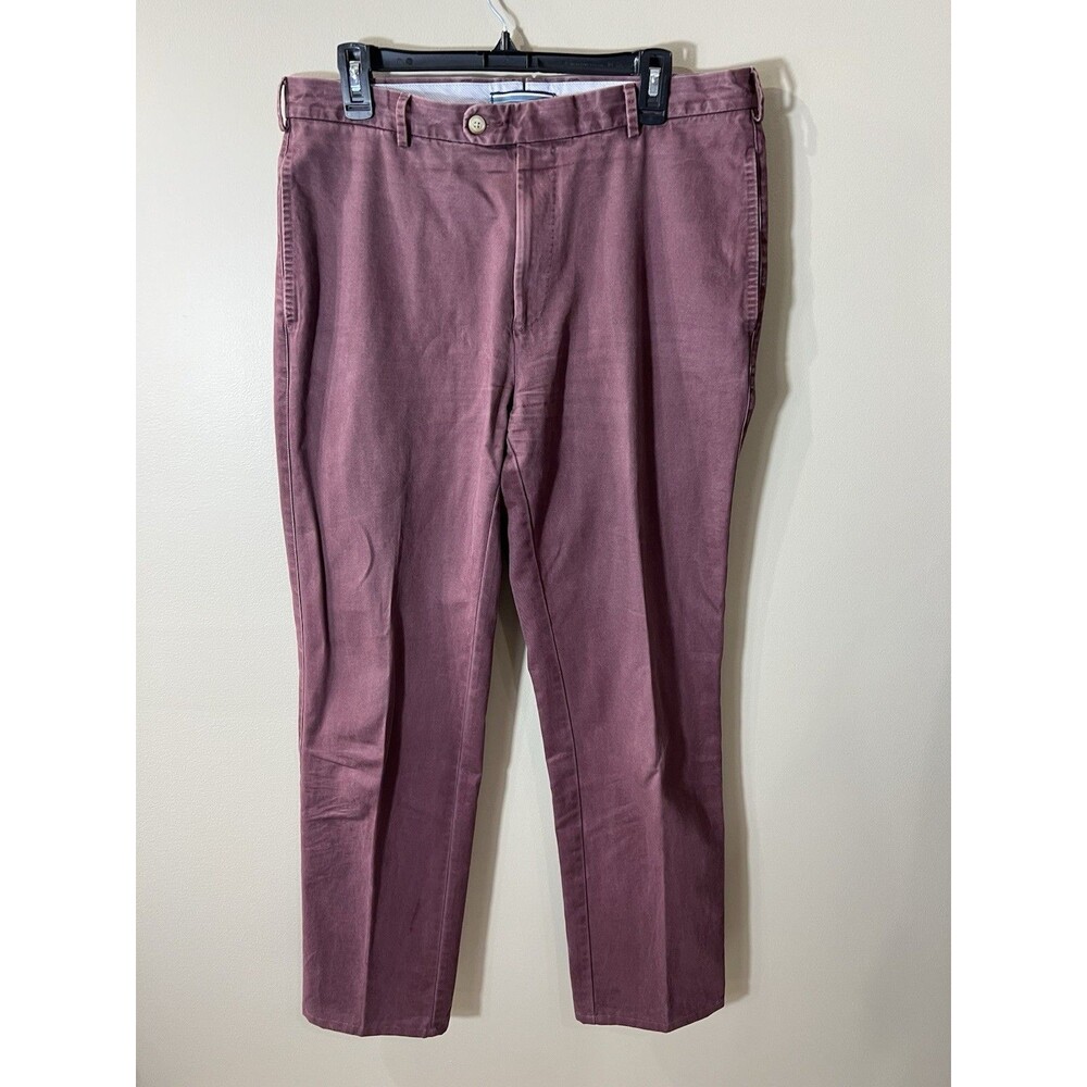 Peter Millar SOFT Pima Cotton Maroon Khaki Chino Dress Pants  34